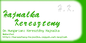 hajnalka kereszteny business card